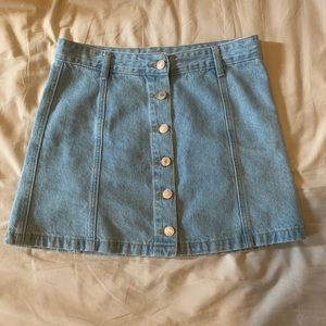 Forever 21 Button Up Denim Skirt